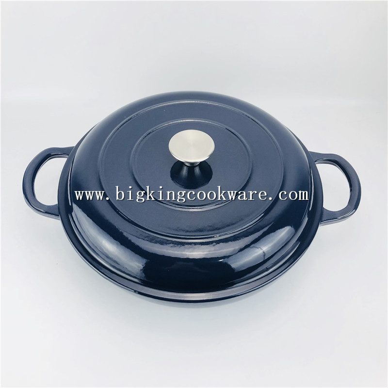 Commercial Flat Bottomed Wok Cast Iron Cookware