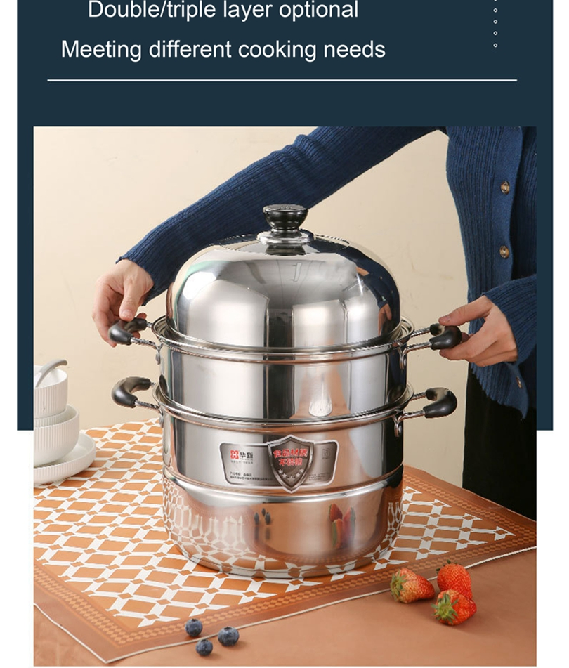 6PCS Stainless Steel Cookware Set Steamer Set