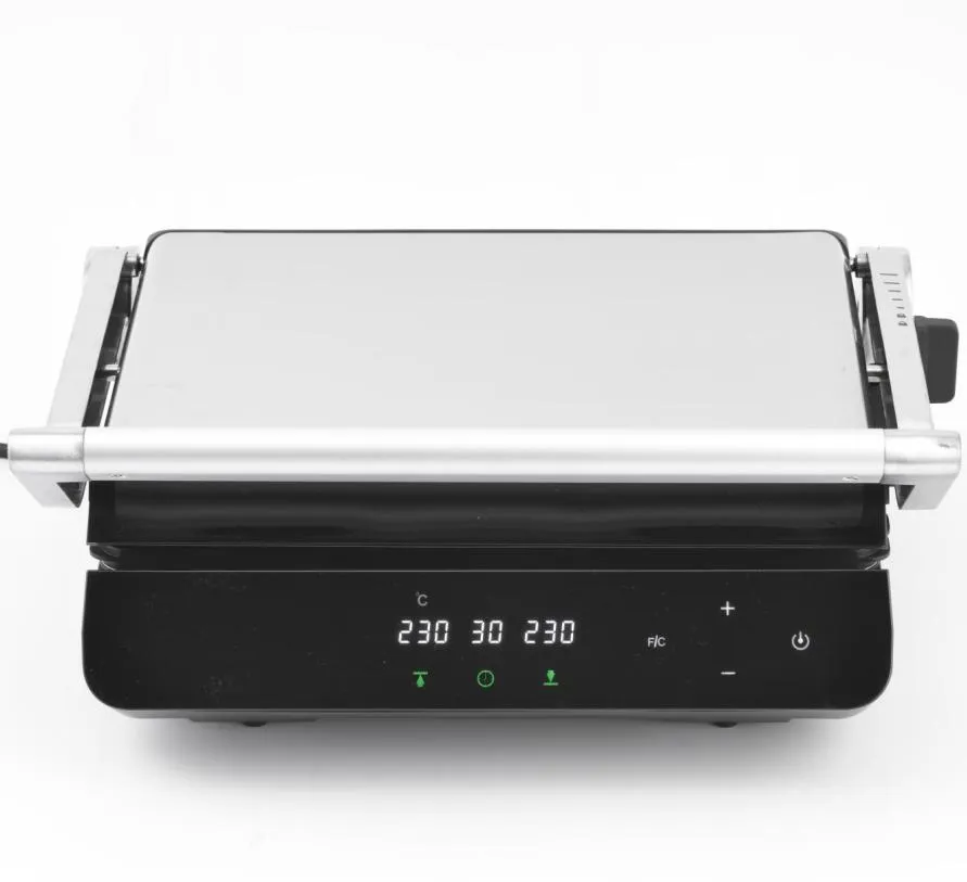 Electric Press Grill Panni Maker 4 Slices 180 Open