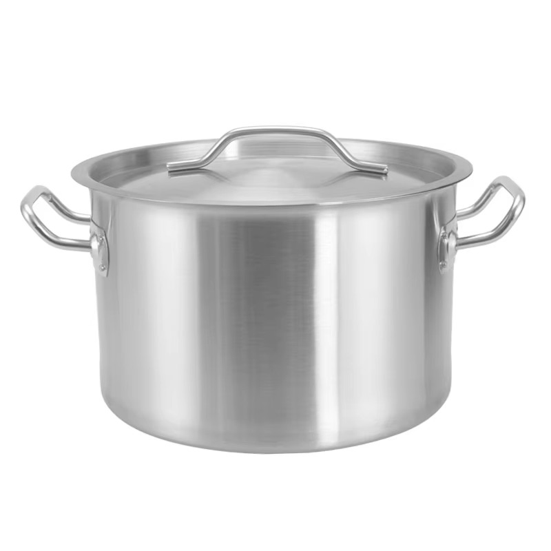 Eagle Catering Commercial Kitchen Stainless Steel Eco Line 14L Soup Stock Pot with Lid for Restaurants Hotels Horeca Supplies