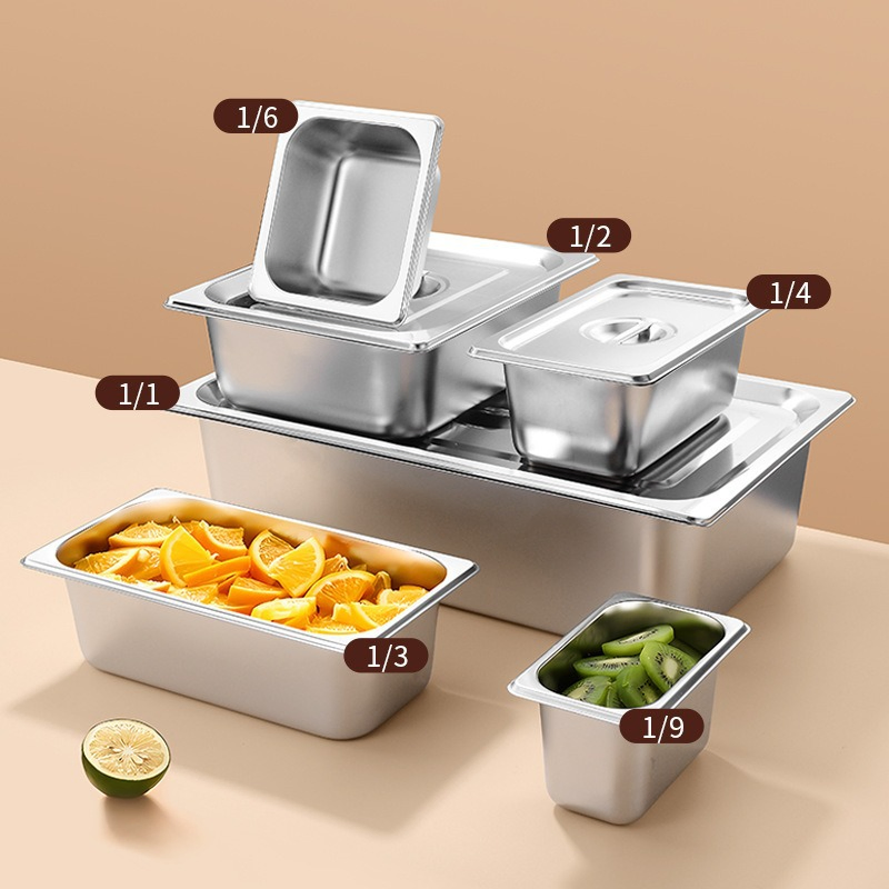Stainless Steel Gn Pan Standard Sizes Gastronorm Food Pan Buffet