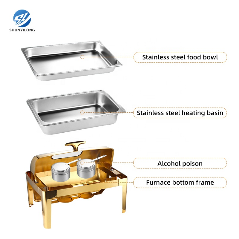Commercial Modern Stainless Steel Fuel Chafing Dish for Hotel Restaurant