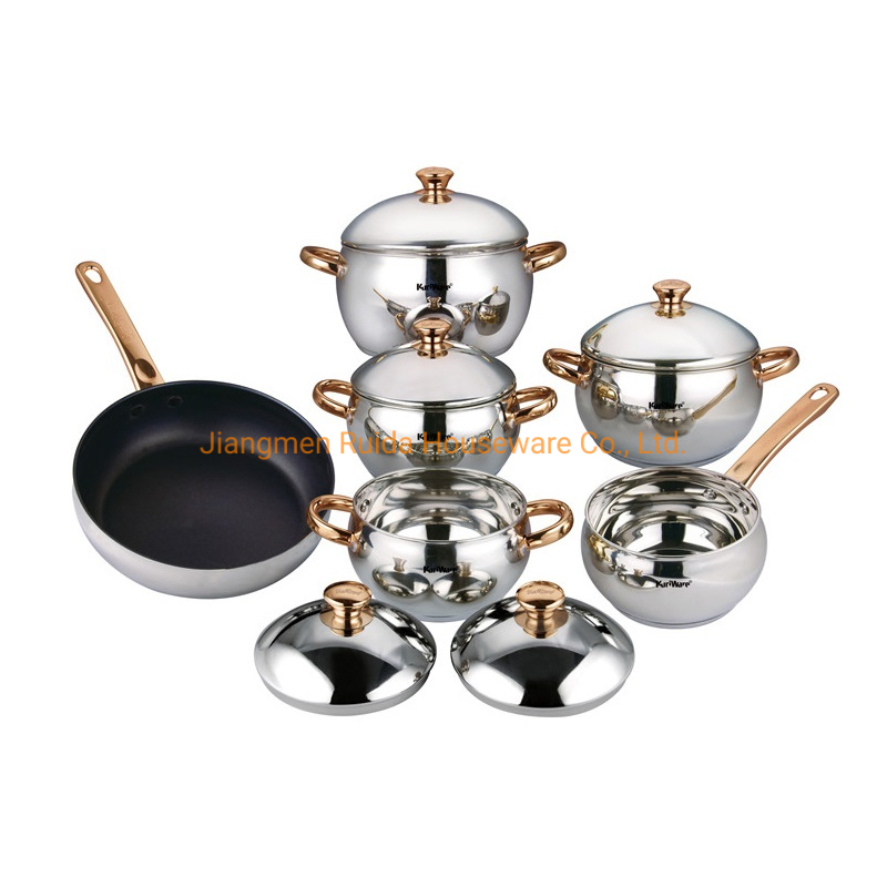 Professional Cook Pot 12PCS Stainless Steel Cookware with Apple Shape