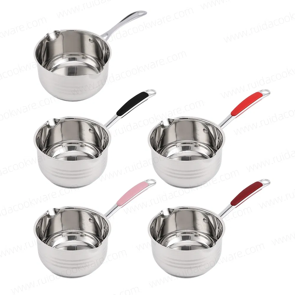 New Design Kitchen Utensils Stainless Steel Cookware Sets Saucepan Milk Pot Sauce Pans