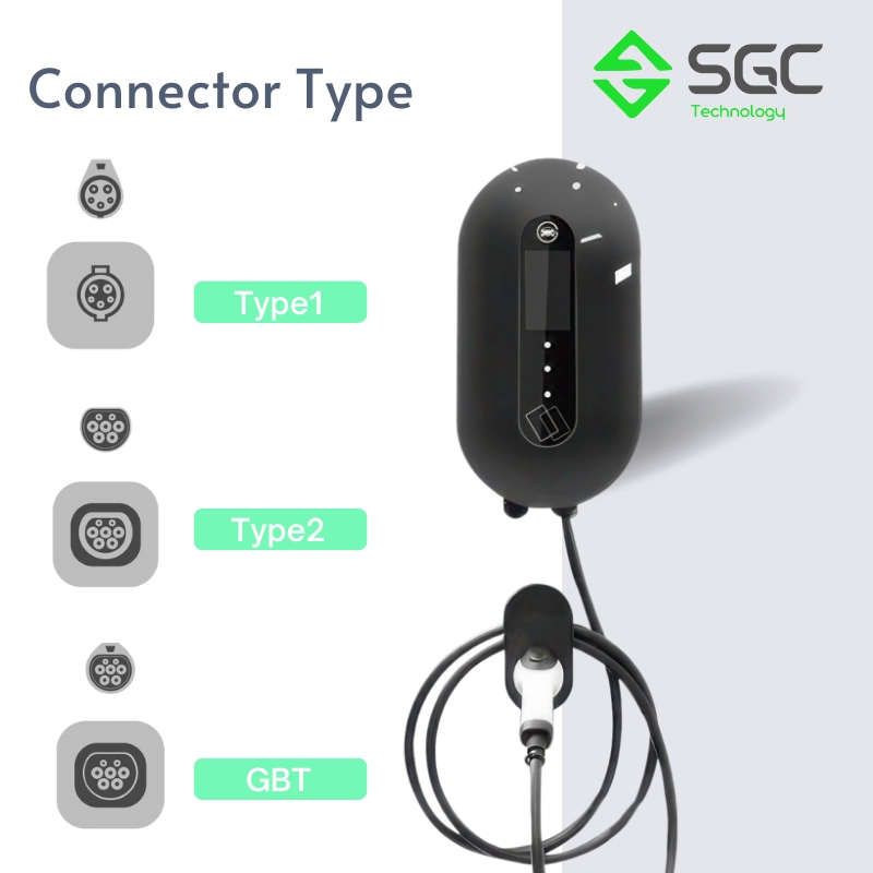 Intelligent 7kw Type2 Charging Station AC EV Electric Vehicle Charger with Wall Box and Factory Use