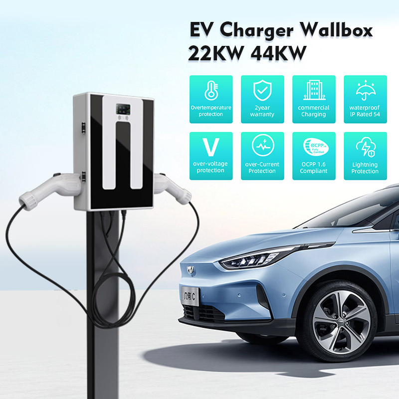 44kw High-Power Ocpp AC Pole-Type Public Electric Vehicle Charger Station