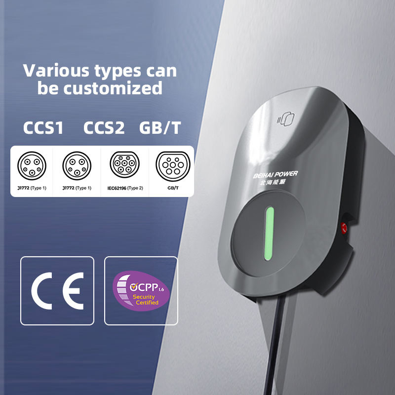 Wall Box EV Charger AC 22kw V2g EV Charging Station Simple Operation 3 Phase EV Charger Type-2/Type-1 Electric Vehicle Charging Pile