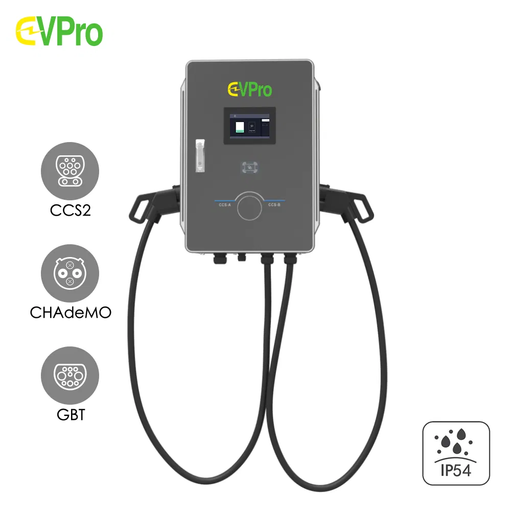 Evp 4300 DC 40kw Home Energy Storage Integrated Dual-Gun Charging IP54 Multi-Payment Options (RFID/APP) Fire Alarm Ice EV Charger with 95.2%+ Efficiency