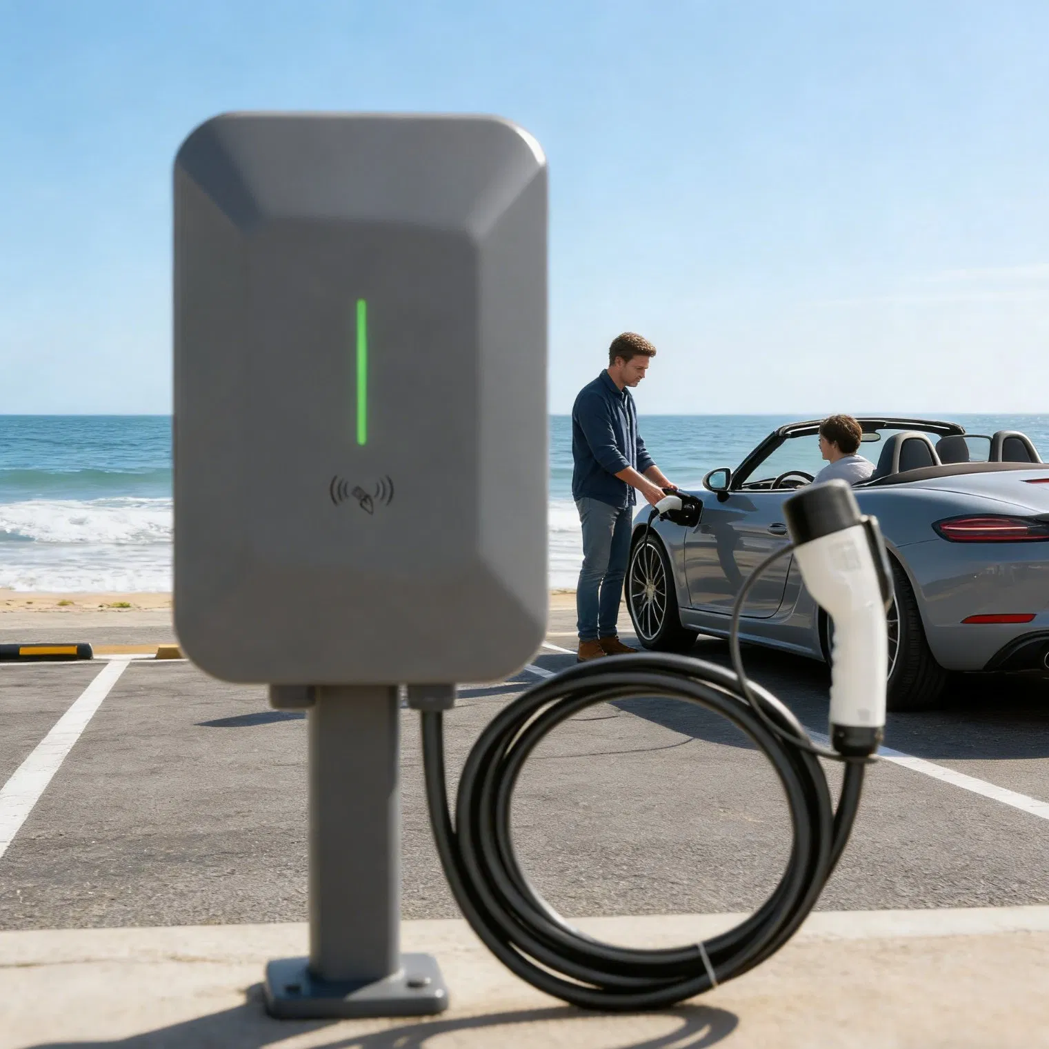 Dual Socket 22kw EV Charger with Power Sharing &amp; Master-Slave Mode