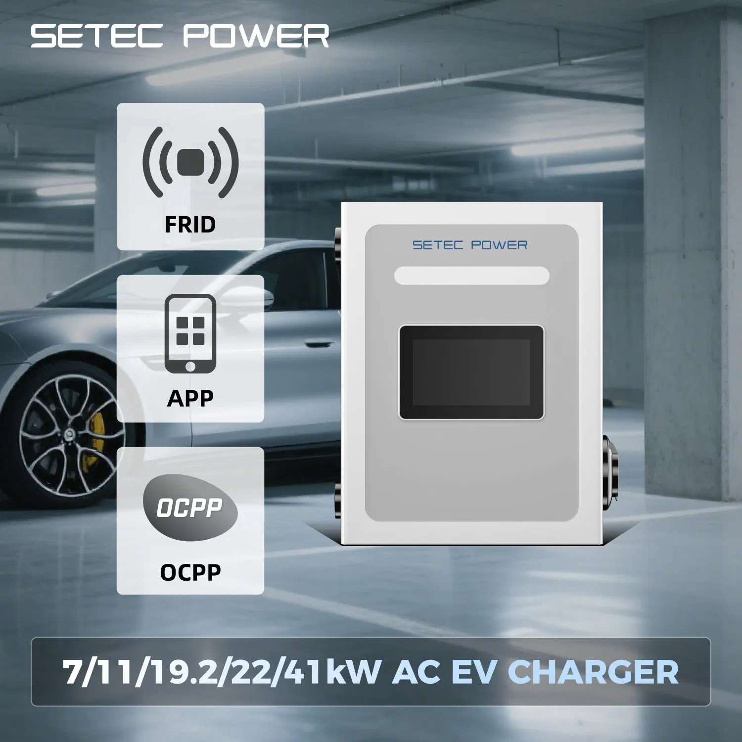 SETEC POWER Cost-Effective Solution Ac charger 7kW-41kw Type1 Type2 Wall Box Charging Station