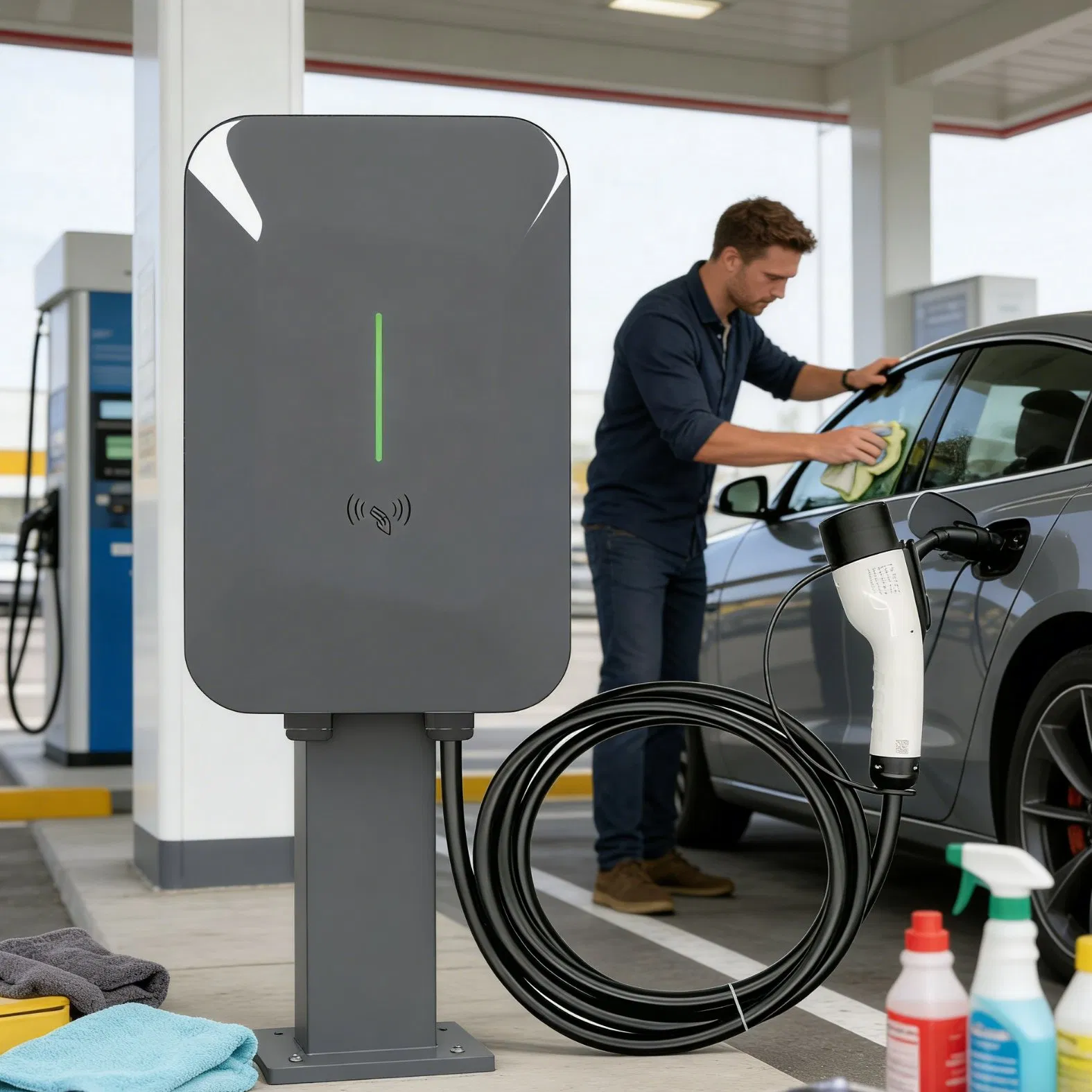 Dual Socket 22kw EV Charger with Power Sharing &amp; Master-Slave Mode