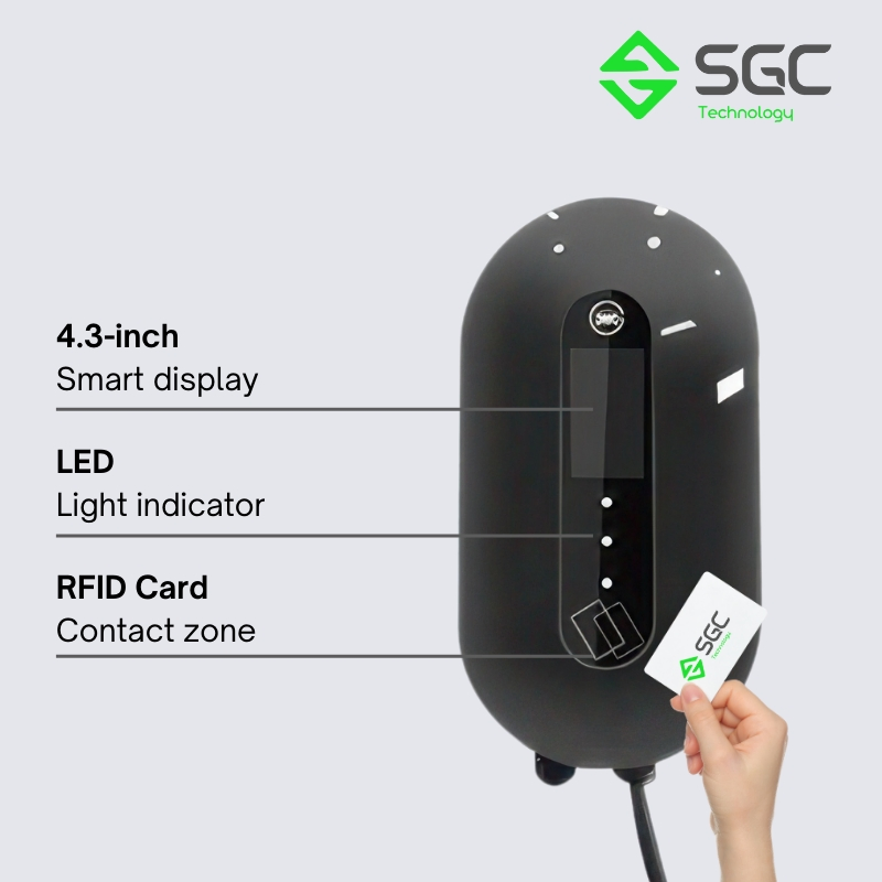 Intelligent 7kw Type2 Charging Station AC EV Electric Vehicle Charger with Wall Box and Factory Use