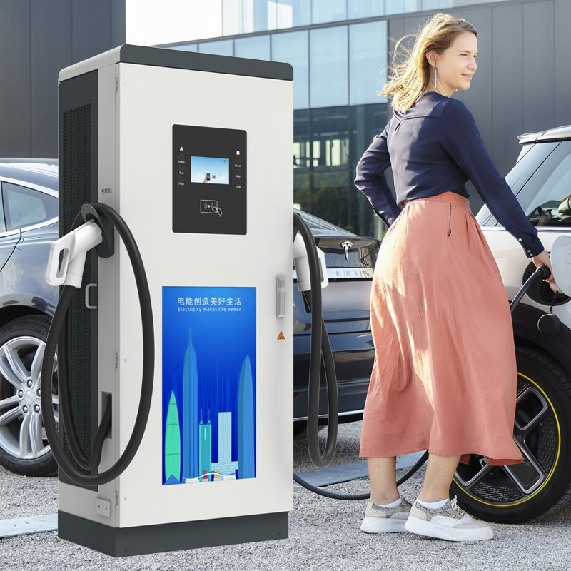 DC EV Charger ETL 60kw Single Connector Home Use Public DC Fast Charging Station Electric Vehicle Charging Station 4G TUV Ocpp