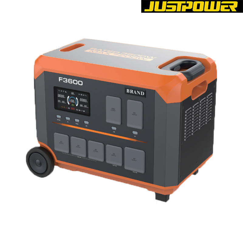 3600wh Portable Power Station LiFePO4 Storage Battery EV Charging Station Solar Powered