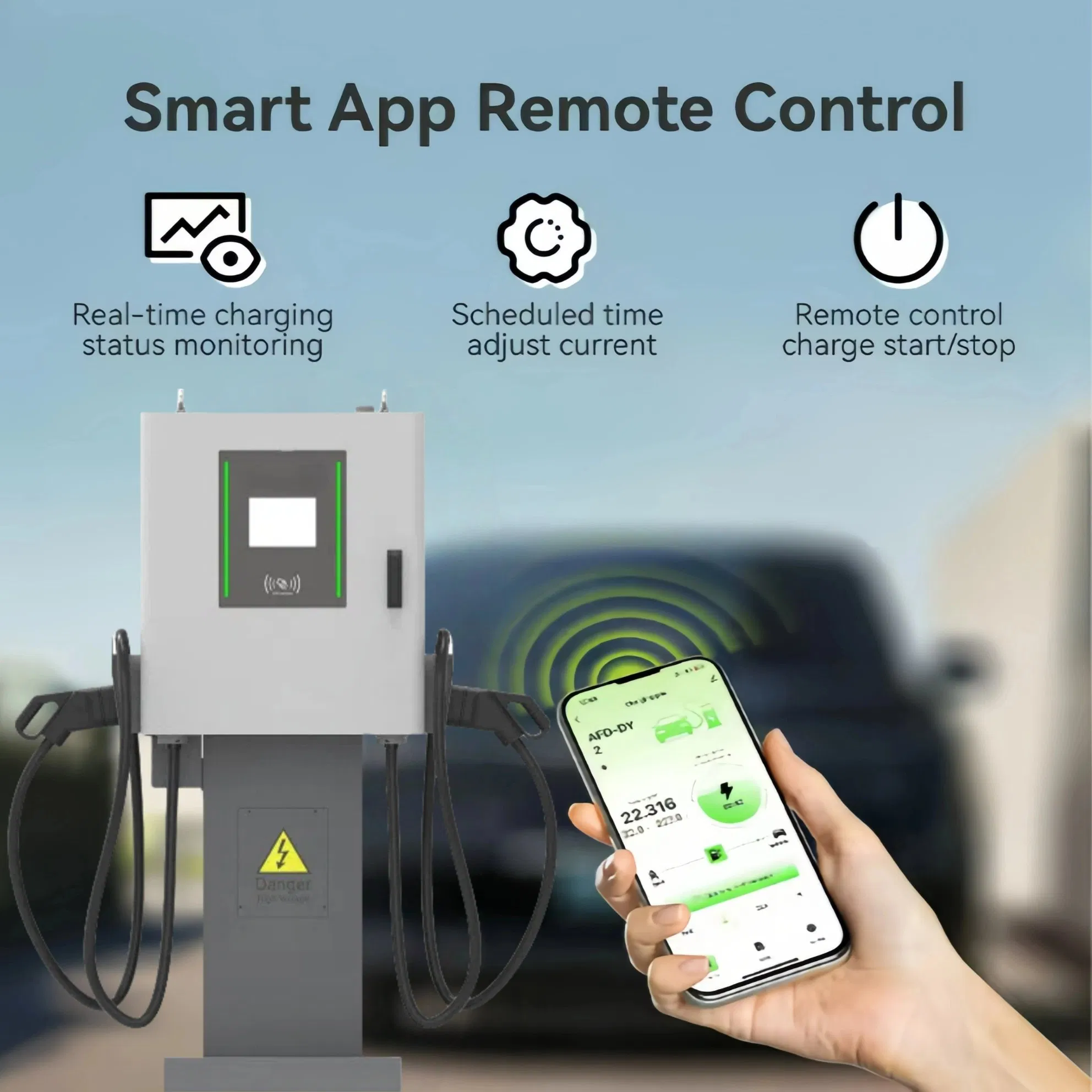 Guhe OEM Smart Double Gun 40kw EV Car Public Charging Station Solution Ocpp Commerical CCS2 CCS1 40kw DC Fast Charger