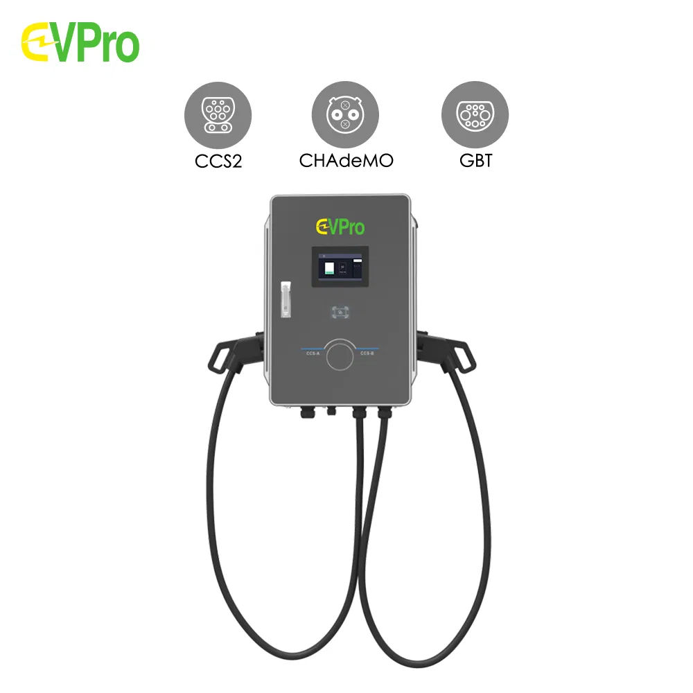 Evp 4300 DC 40kw Home Energy Storage Integrated Dual-Gun Charging IP54 Multi-Payment Options (RFID/APP) Fire Alarm Ice EV Charger with 95.2%+ Efficiency