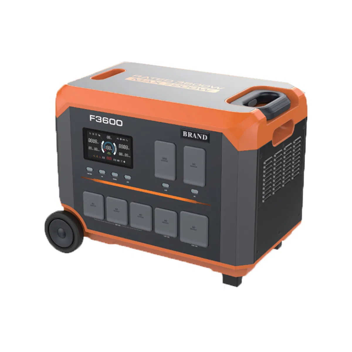 3600W LiFePO4 Lithium Ion Batteries Solar System Portable Power Station EV Charging Station Solar Powered