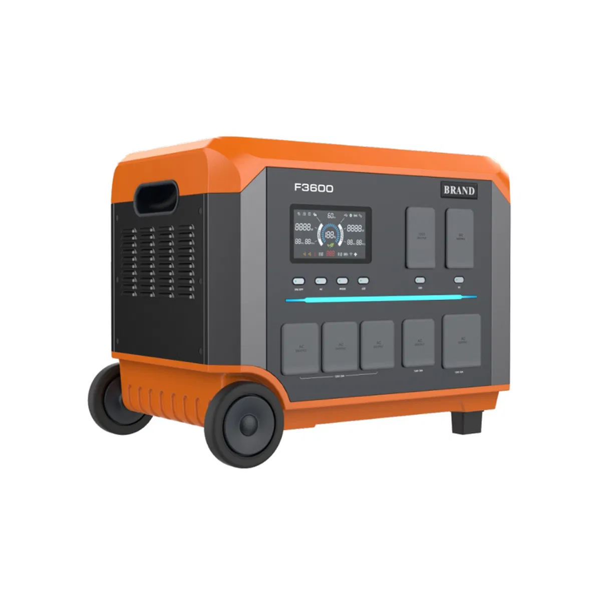 3600W LiFePO4 Lithium Ion Batteries Solar System Portable Power Station EV Charging Station Solar Powered