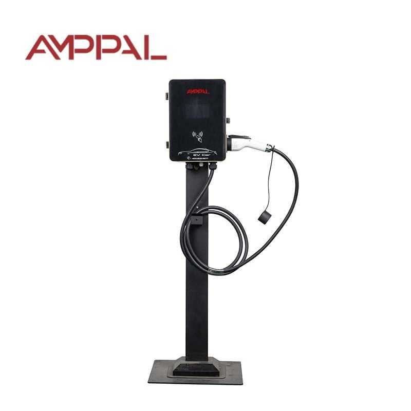 Amppal Ocpp 1.6j 7kw EV Charger Wall Box with CCS Interface 5m Cable for Public EV Charging Station AC Charger