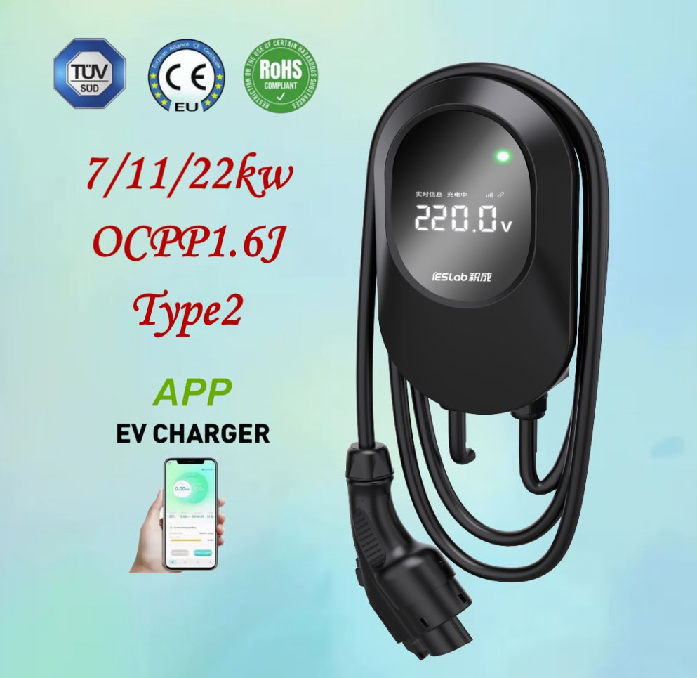 7/11/22kw Wall Box Type2 AC Electric Car/Vehicle/Battery Charger with Ocpp1.6j CE Certificate