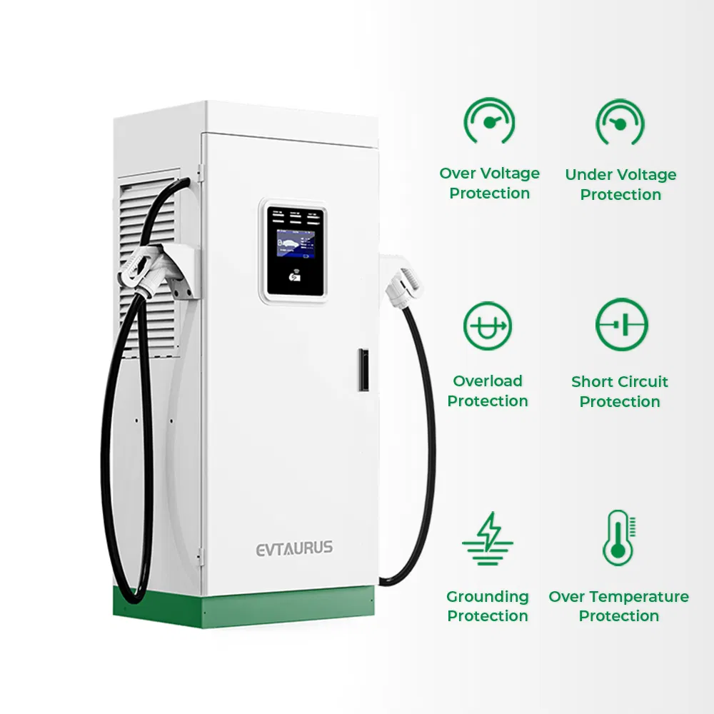 Commercial Smart Dual Gun CCS DC Electric Car EV Charger Station 60kw 80kw Fast EV Car Public Charging Station