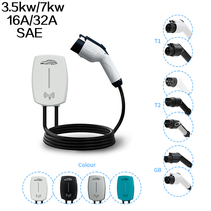 3.5kw 7kw 16A 32A SAE EV Car Charger J1772 EV Charging Station EV Wallbox Charger