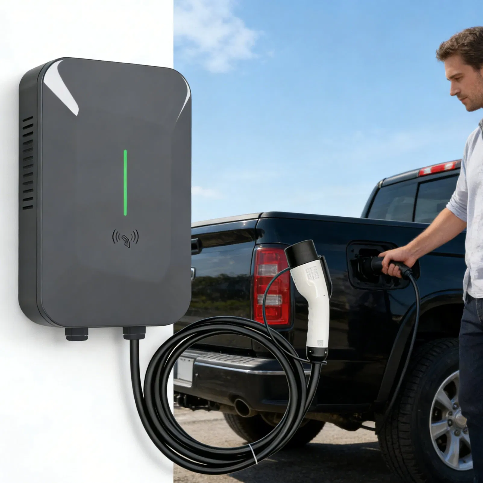 Dual Socket 22kw EV Charger with Power Sharing &amp; Master-Slave Mode