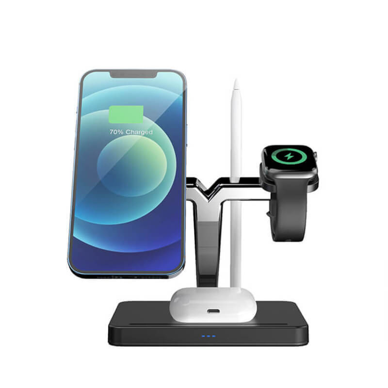 Magnetic Wireless Charger Station (4-in-1) for iPhone &amp; Android