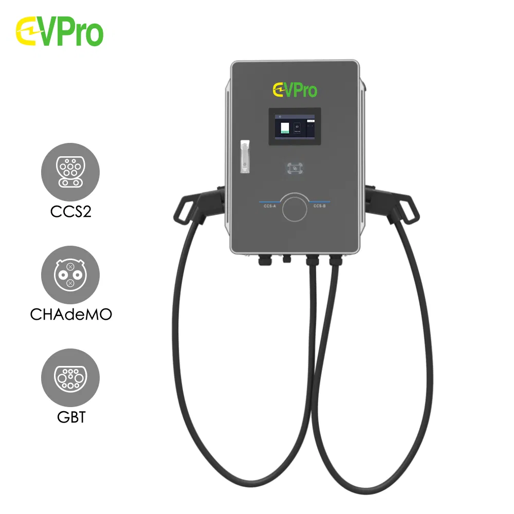 Evp 4300 DC 40kw Home Energy Storage Integrated Dual-Gun Charging IP54 Multi-Payment Options (RFID/APP) Fire Alarm Ice EV Charger with 95.2%+ Efficiency