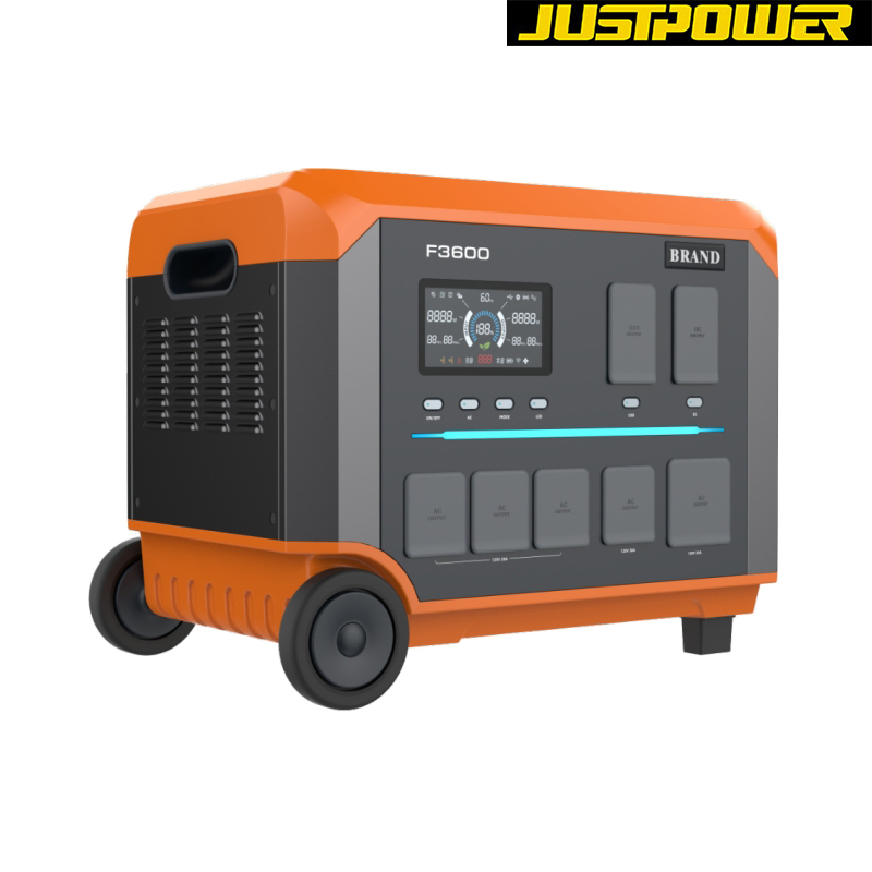 3600wh Portable Power Station LiFePO4 Storage Battery EV Charging Station Solar Powered