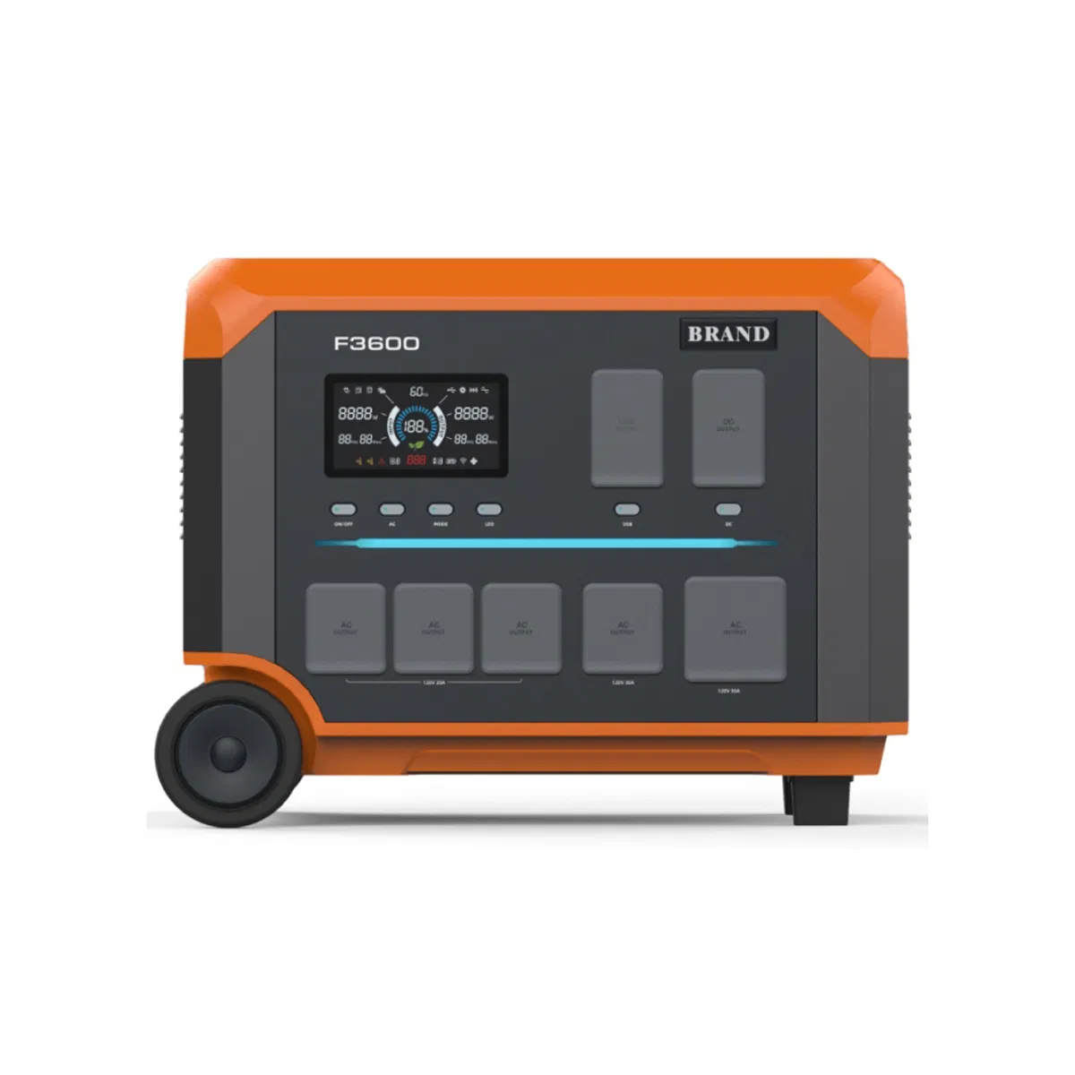 3600W LiFePO4 Lithium Ion Batteries Solar System Portable Power Station EV Charging Station Solar Powered