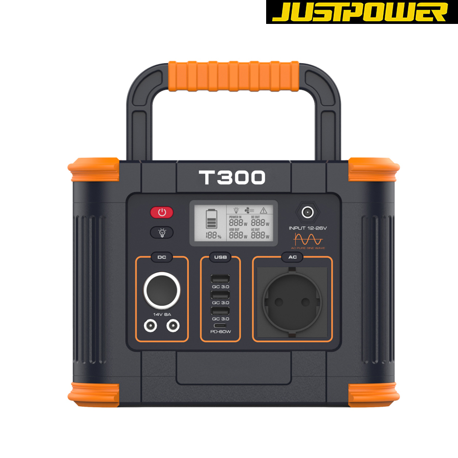 300wh Portable Power Station Storage Ternary Cell Battery EV Charging Station Solar Powered