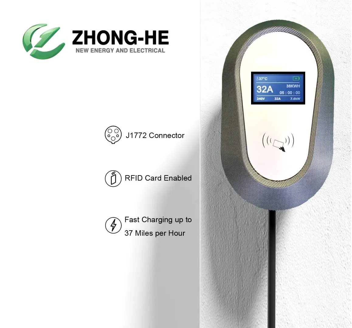 Electric EV Charger Type 2 Type1 AC Wall Box Car Charger
