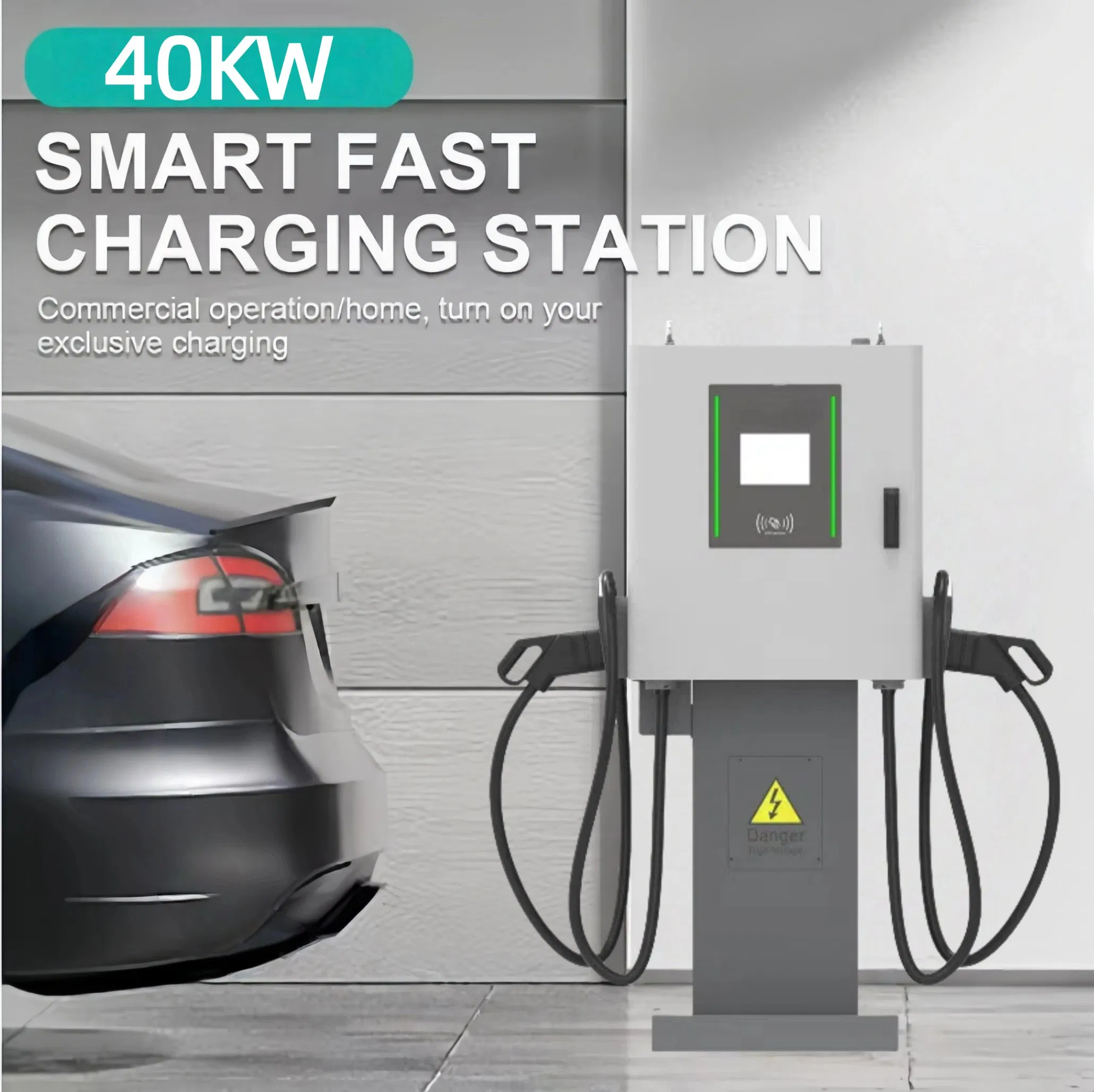 Guhe OEM Smart Double Gun 40kw EV Car Public Charging Station Solution Ocpp Commerical CCS2 CCS1 40kw DC Fast Charger