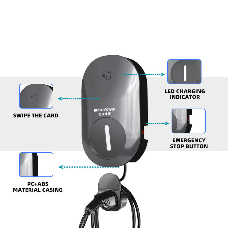 Wall Box EV Charger AC 22kw V2g EV Charging Station Simple Operation 3 Phase EV Charger Type-2/Type-1 Electric Vehicle Charging Pile