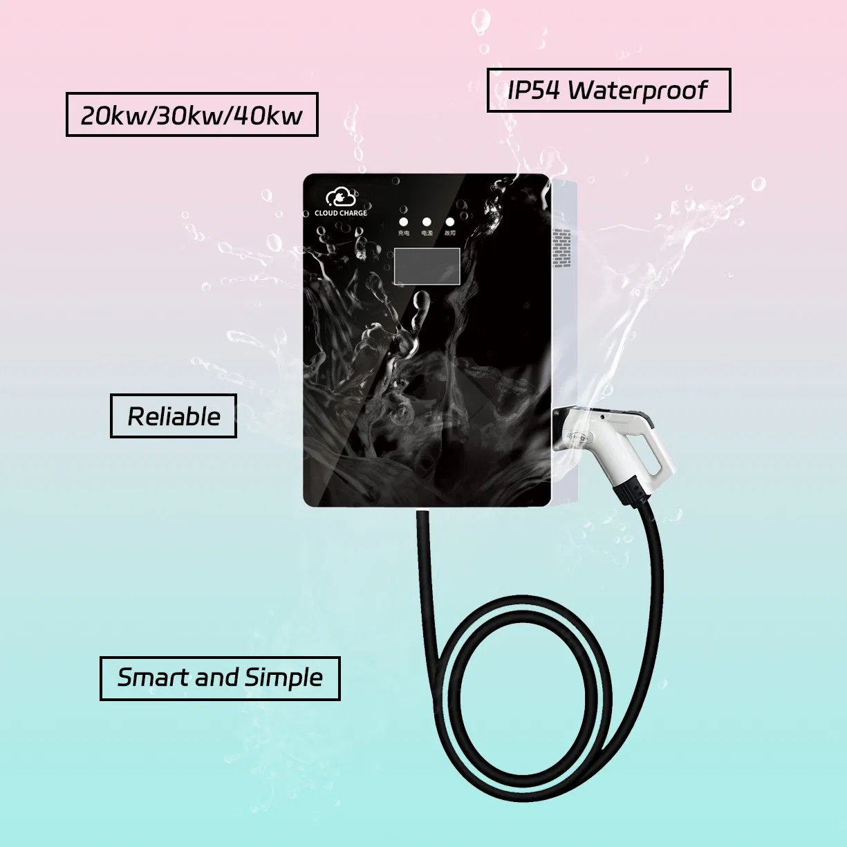 Durable Weatherproof European American EU Us UK Standard CCS1 CCS2 Gbt User-Friendly Interface Fleet 20 30 40kw DC EV Electric Vehicle Car Charging Solutions