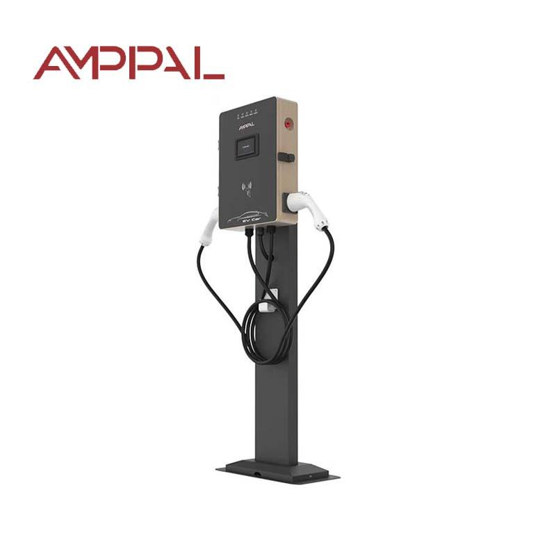 Amppal Ocpp 1.6j 7kw EV Charger Wall Box with CCS Interface 5m Cable for Public EV Charging Station AC Charger