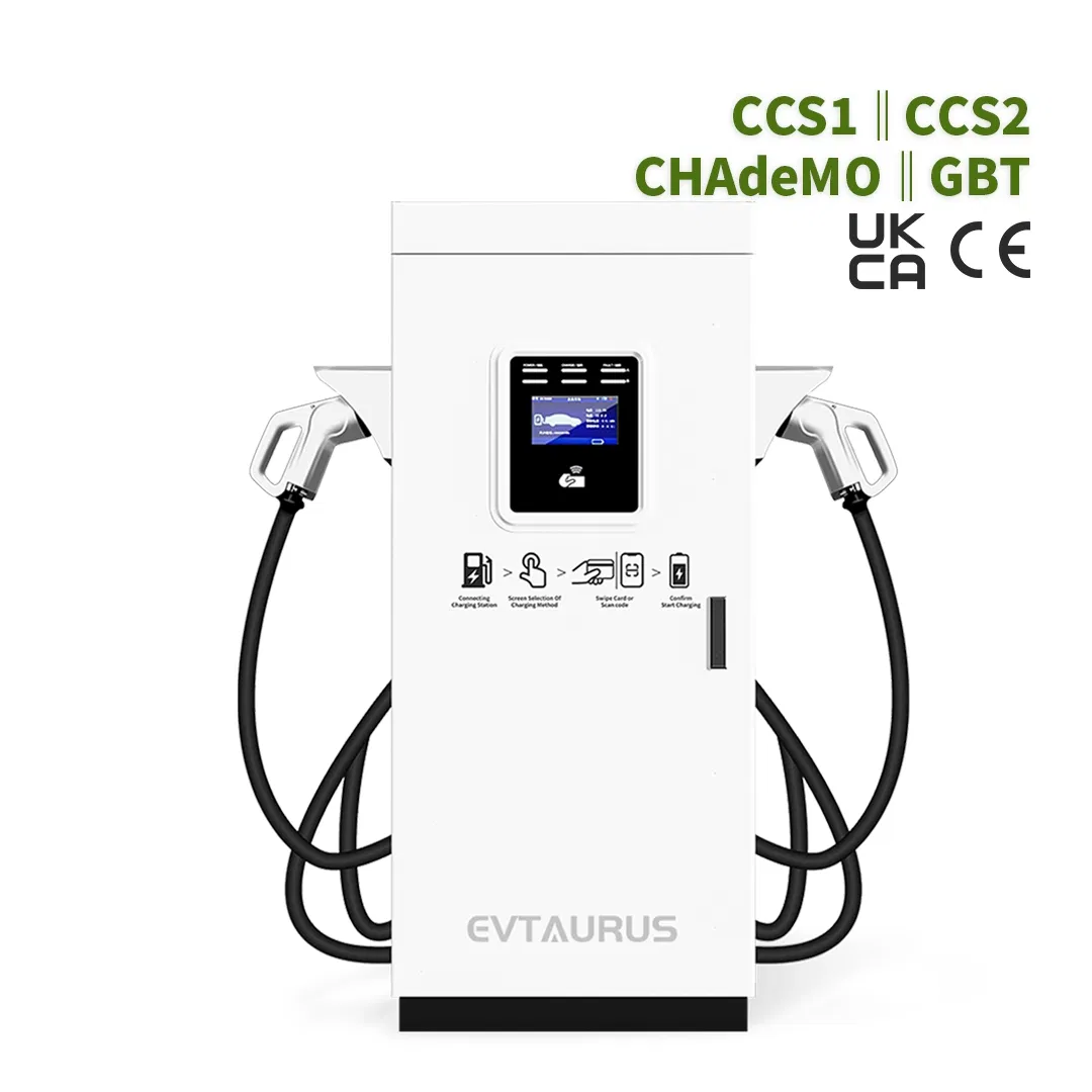 Commercial Smart Dual Gun CCS DC Electric Car EV Charger Station 60kw 80kw Fast EV Car Public Charging Station