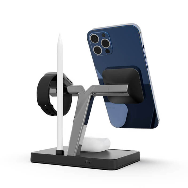 Magnetic Wireless Charger Station (4-in-1) for iPhone &amp; Android