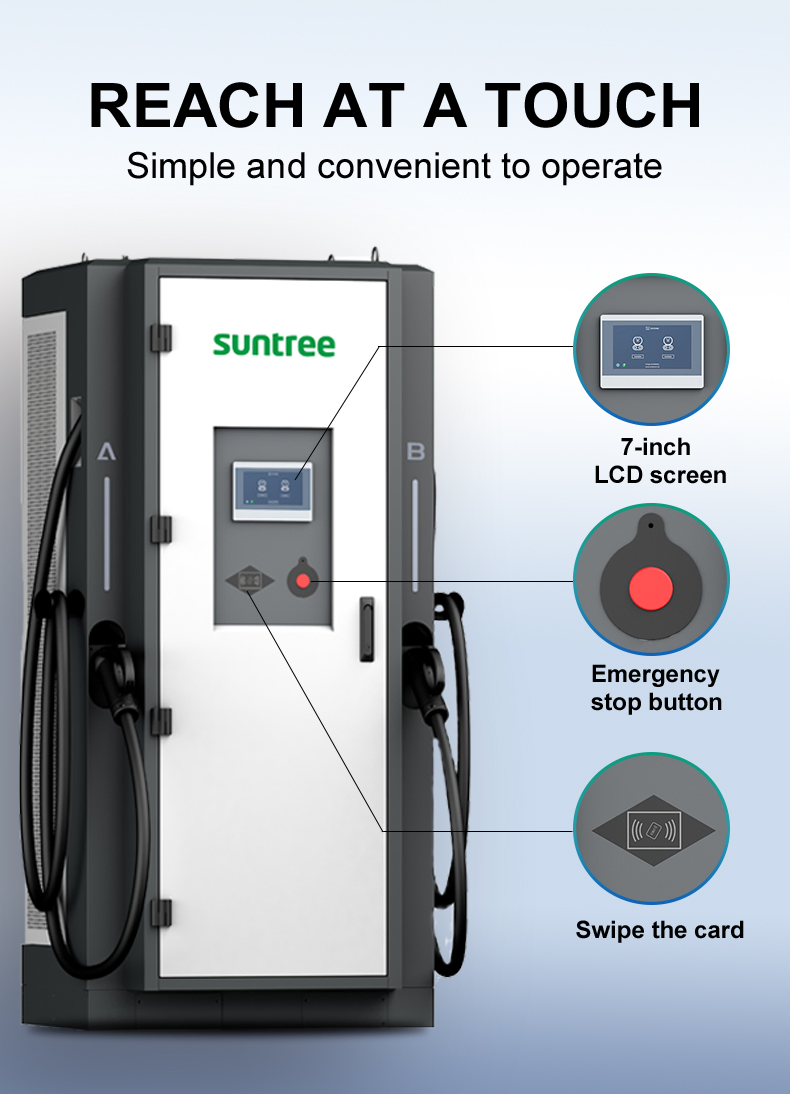 Public Use Floor Type Suntree CCS2 DC Fast Charger EV Car Charging Station New