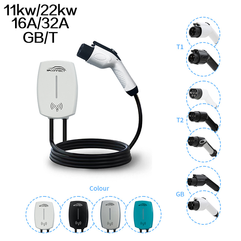 11kw 22kw 16A 32A GB/T EV Car Charger EV Charging Station EV Wallbox Charger