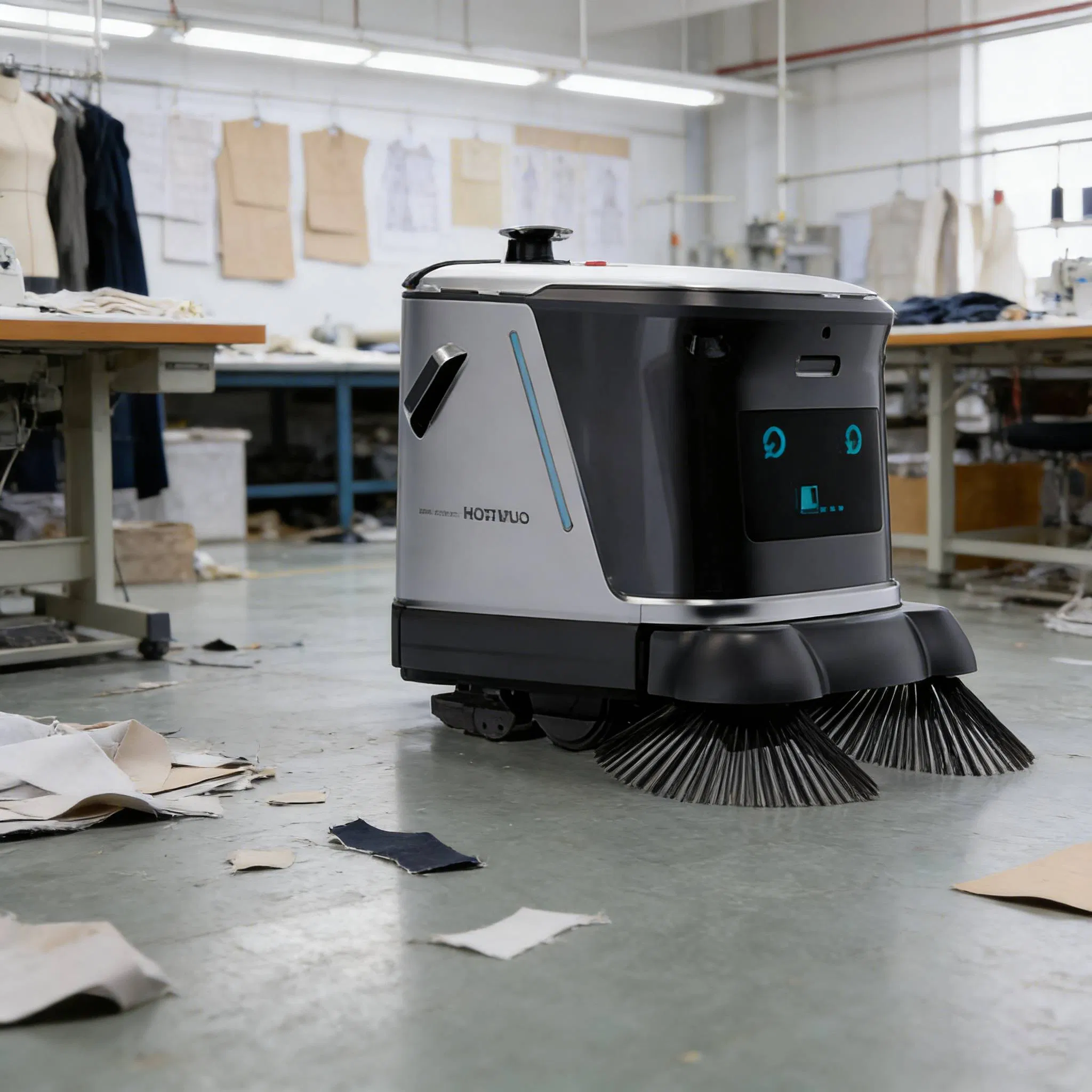 Autonomous Industrial Cleaning Robot in Factory Floor Scrubbing Machine Intelligent Ai Warehouse Sweeper Sweepingrobot