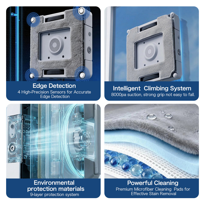 Smart Window Cleaning Robot Anti-Fall Glass Washer