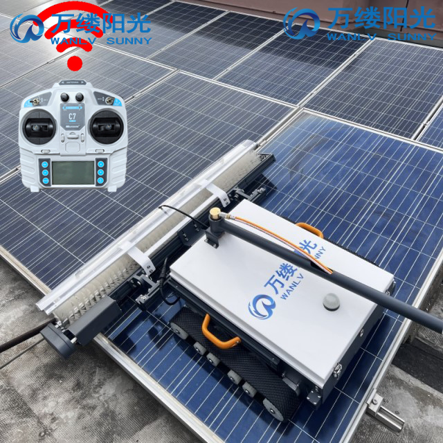 Smart Solar Panel Cleaning Machine Remote-Control Crawler Cleaning Robot for Photovoltaic Washing