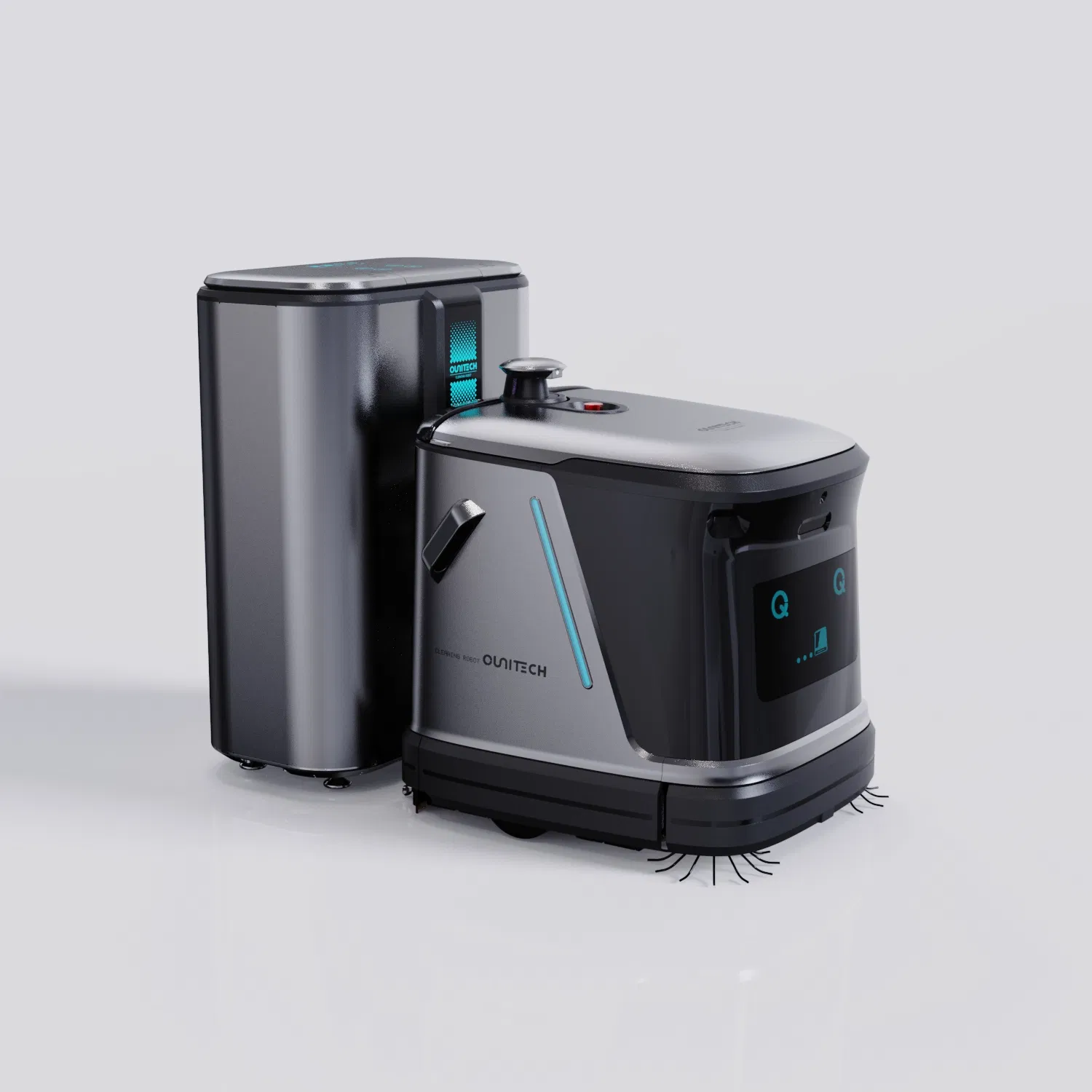 Ounitech Q3-G Commercial Cleaning Robot with Autonomous Charging &amp; Water Exchange Function