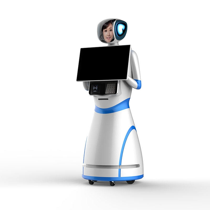 Yinyin Ai Concierge Robot: Animated Face, Bilingual Interaction, Lidar Navigation