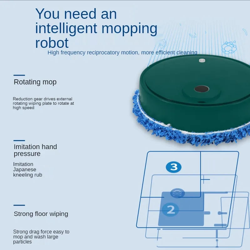 Smart Robot Mop Dry Wet Dust Floor Cleaning Machine Appliances Sweep Robot