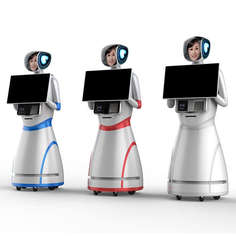 Yinyin Ai Concierge Robot: Animated Face, Bilingual Interaction, Lidar Navigation