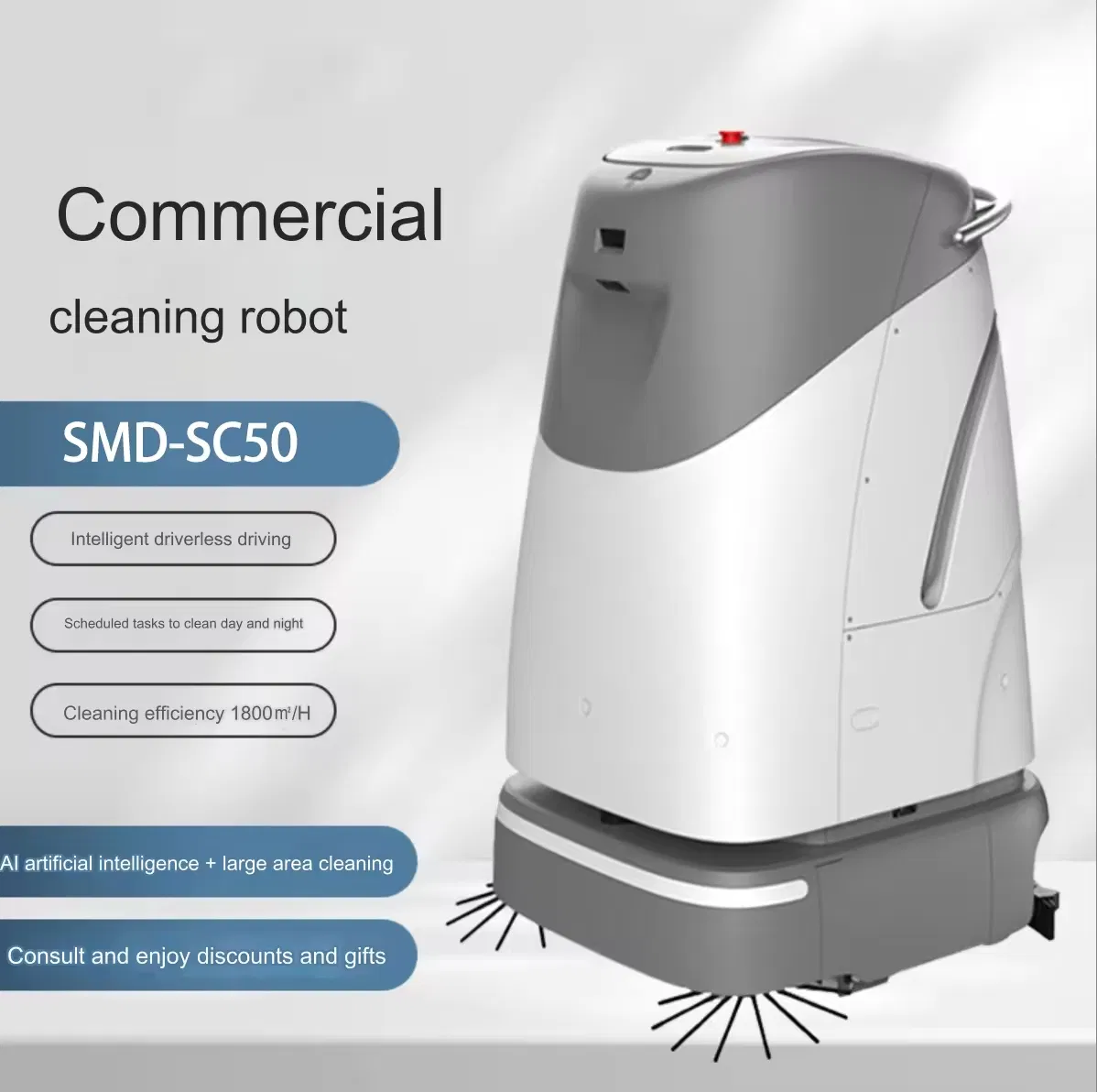Automatic Cleaning Multifunctional Commercial Intelligent Industrial Sweeping Robot