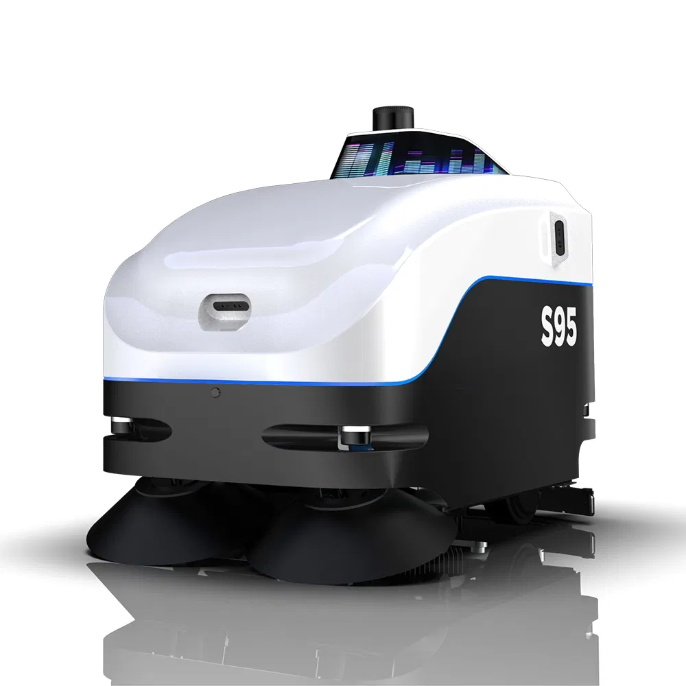 Commercial Robotic Floor Scrubber Heavy-Duty All-in-One Cleaning Equipment Robot for Warehouse &amp; Mall